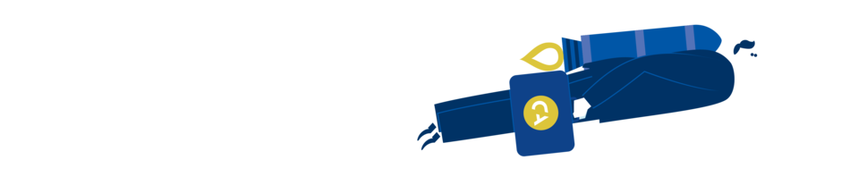 Illustratie van drie mensen met jetpacks, klaar om je project naar een hoger niveau te tillen