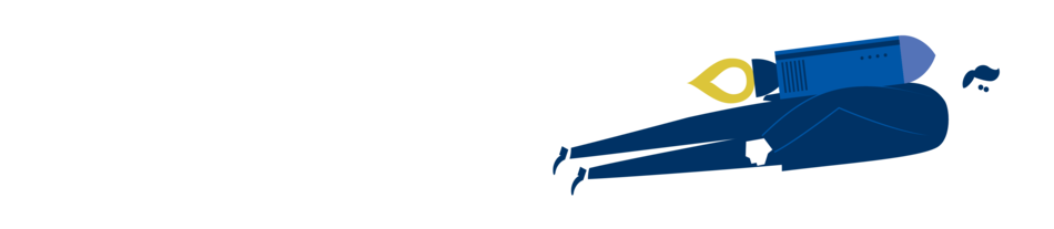 Illustration of three people flying with jetpacks, ready to take your project to the next level